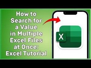 How to Search for a Value in Multiple Excel Files at Once Excel Tutorial