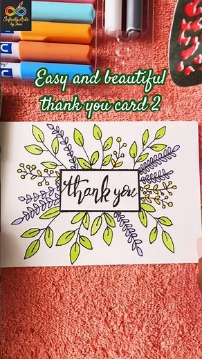Thank you Card DIY 💌 | Easy Card making | #trendingart#shorts #viralshorts#creativearts#viralvideo