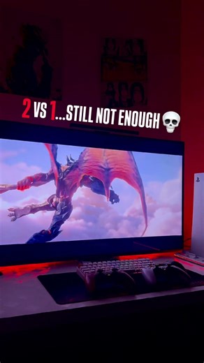 2 vs 1… and he’s still winning. 💀