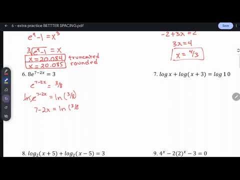 Precalc Unit 5 Extra Practice Part 1