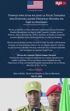 MAREKANI YATANGAZA VIKWAZO KWA MAFWELE