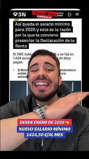 🚨 AS OF JANUARY 2026 THE MINIMUM WAGE IN SPAIN IS 1,424.50 PER MONTH AND IT’S FOR EVERYONE ⚠️#laws
