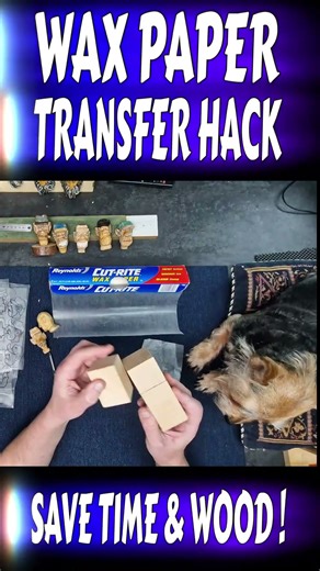 Simple Wax Paper Transfer Hack for Whittling Caricature Heads
