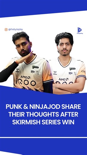 Byte Play on Instagram: "Punk & NinjaJod Share Their Thoughts After Skirmish Series Win #thebyteplay #Skyesports #BGMI #gaming"