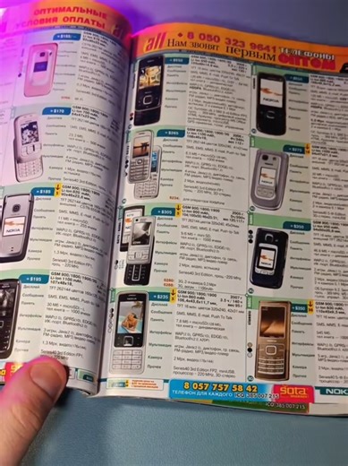 Журнал с телефонами #retro