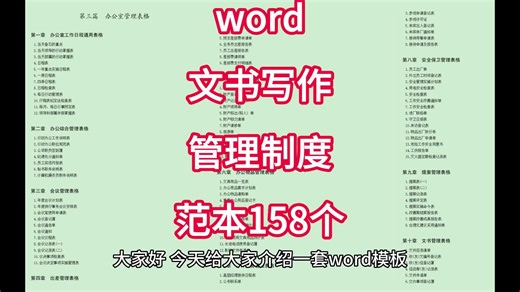 word文书写作管理制度范本，包含158个模板，让你的工作效率翻倍