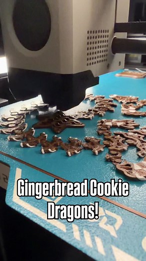 Cooking up some Gingerbread Cookie Dragons! They look delicious, but please don’t eat them! #3dprint #3dprinting #3dprintinglife #dragon #gingerbread #cookie | 3D Prints by Rob