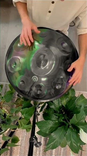 D Kurd 9 Notes Rainbow Stainless Steel Handpan 440 Hz | Zendō Sounds