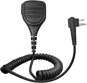 PMMN4013 PMMN4013A Remote Speaker Microphone with 3.5mm Audio Jack Shoulder Mic 2 Pin Compatible for Two Way Radio CP200 CP200D R2 CP185 PR400 RDU4100 GP68 GP88 Mag One BPR40 BPR40D PMMN4029