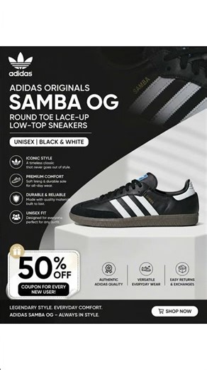 Step into timeless style with the Adidas Originals Samba OG