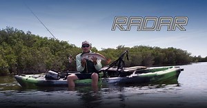 Introducing the Radar, Wilderness Systems first tri-powered kayak. Featuring S.M.A.R.T. Hull Technology and state-of-the-art outfitting and features, the Radar is kayak fishing’s ultimate triple threat. Paddle. Pedal. Power. #kayakfishing #wildyfishing #radar115 #radar135 #helixPD #helixMD | Wilderness Systems Fishing Kayaks
