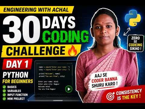 Learn Python in Hindi 🔥 Complete Beginner Tutorial | Day 1