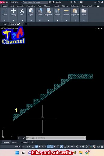 Dùng lệnh copy array để copy hàng loạt đối tượng trong autocad #autocad #autocad2d #autocadtutorial #autocaddesigning #autocadtip