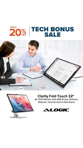 See every detail in 4K UHD. The ultimate 32" touchscreen for lawyers who demand precision, style, and total versatility. ✅ 32-Inch 4K UHD Precision ✅ Responsive Touch Interface ✅ Integrated 4K Camera ✅ 2-Year Professional Warranty https://alogic.co/products/clarity-fold-touch-32-4k-uhd-monitor-with-65w-power-delivery-webcam-touchscreen-fold-stand | ALOGIC