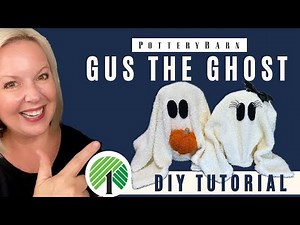 👻 How to Make a DIY Pottery Barn Halloween Gus the Ghost PLUS DIY Dollar Tree Halloween Ghost Decor