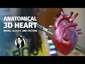 3d Model Human Heart with Autodesk Maya