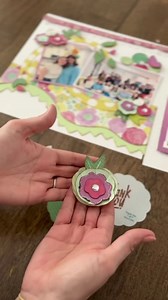 A quick tutorial on making a 3D flower for your spring layouts 🌸🥰 comment "springtime" below if you would like to watch a live demo on how to have fun scrapbooking SIMPLY👇 | Kiwi Lane Designs