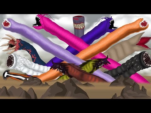 All Characters Worm Monster || Sand Worm, Giant Worm,Evil Purple Worm,Alien Worm,Hammerhead worm