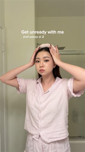 ASMR Get unready with me✨Half asleep at 2:30am😴 #nightroutine #skincare #kbeauty #asmr #satisfying