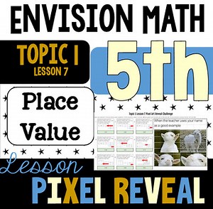 Pixel Art Reveal Challenge for EnVision 1.7 - Problem Solving (5.NBT.A.4) (MP.7)