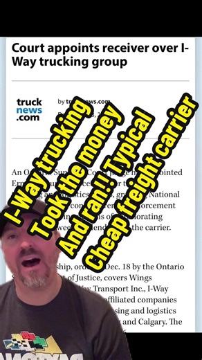 Another cheap carrier gone! Keep it going! Iway logistics and I-way trucking & logistics #truckdriver #trucking #owneroperator #truckinglife