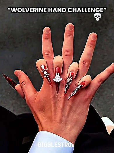 Wolverine hand challenge 💀 #troll #trollface #edit