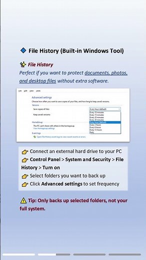 Automatically Back Up Files in Windows 10/11 #backup #windows11 #windows10 #security #data