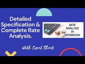 #17. How to Prepare a Rate Analysis For Earthwork in Excavation using Excel Sheets
