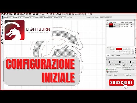Configurazione iniziale Lightburn. Tutorial su tutte le impostazioni iniziali. Tutorial italiano