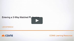 Purchase Ledger - Invoice Processing - HOW TO...Enter a 3-Way Matched Invoice (LMVAP0002)