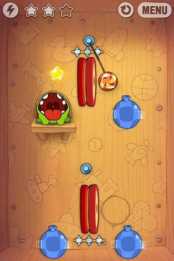 Cut The Rope 6-22 Walkthrough / Solution (Toy Box) Level Guide.
