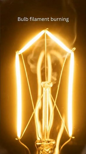 Bulb filament burning video #shorts #experiment