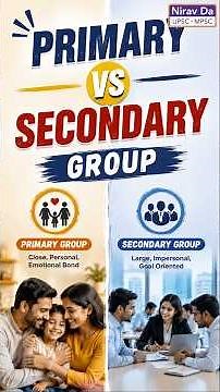 📚 Primary Group vs Secondary Group | Sociology Explained