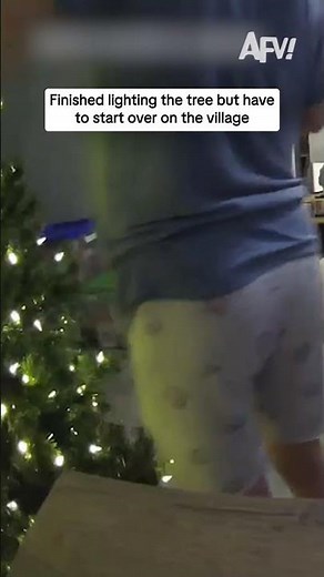 Finished lighting the tree but have to start over on the village