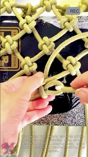 How to Weave Strong Rope Net #shorts #viral #tools #machine