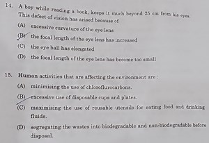 QuestionsA boy while reading a book, keeps it much beyond 25 ... | Filo