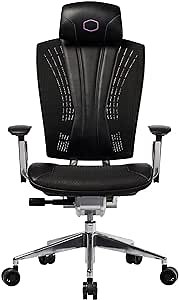 Cooler Master Ergo L Ergonomic Office Mesh Chair, Comfortable Computer Desk Chairs with High Back & Rolling Wheels for Home and Work, Lumbar Support Adjustable Backrest Headrest Armrest Deskchair