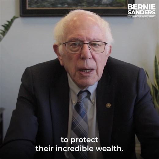 1.4M views · 62K reactions | Oligarchy is not just a Russian phenomenon. It exists right here in the USA. In 2024, just 150 billionaire families spent nearly $2 billion to purchase candidates. We must stand together to save democracy. | U.S. Senator Bernie Sanders | Facebook