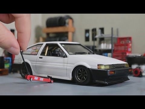 Toyota AE86 Levin Model Car Full Build Step by Step | FUJIMI Drift King 1/24 Scale