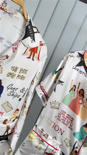 Theatercore Satin Pajamas, Dramatic Musical Nightwear 🎭🌙#viral #pjs #hamilton #hamiltonmusical #pajamas