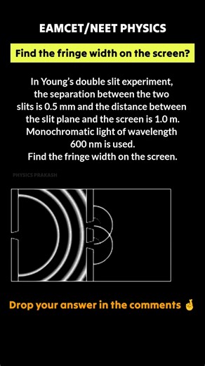 Find Fringe Width l l YDSE l l 📢