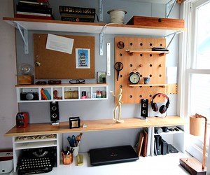 DIY Desk Organization System W/ Hutch