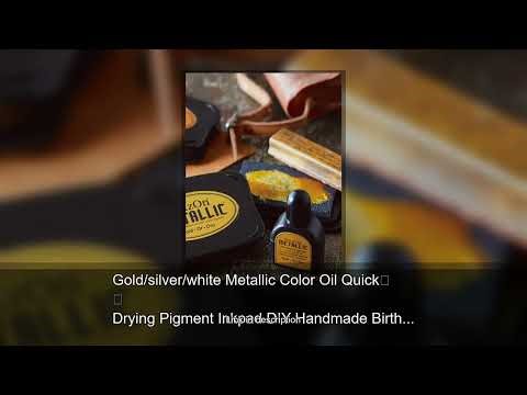 Gold/silver/white Metallic Color Oil Quick Drying Pigment Inkpad DIY Handmade Birthday Greeting