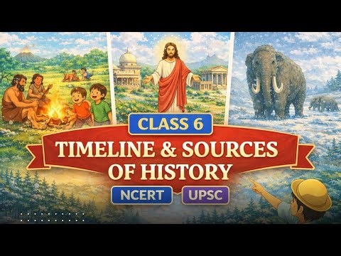 📜 Timeline & Sources of History | Class 6 NCERT | UPSC Foundation | Animated Explanation