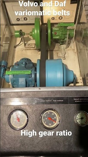 Look how Volvo and DAF variomatic belts work to change the gear ratios