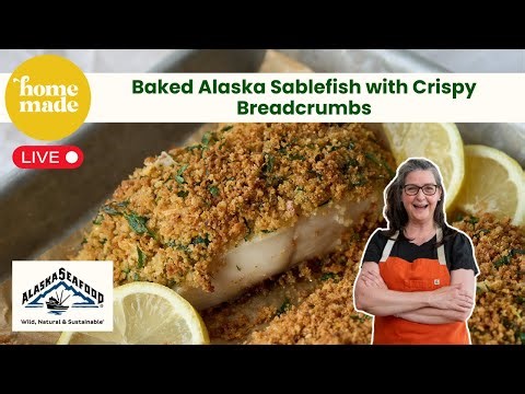 Baked Alaska Sablefish with Crispy Breadcrumbs - Live Cooking Class with Chef Bonny