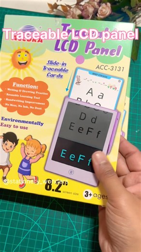 Traceable LCD Writing Tablet ✍️🌈 | Alphabet & Picture Tracing Included!