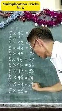 Multiplication tricks by 5 #mathematics #mathtricks