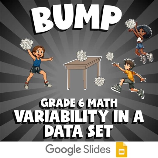 Variability in a Data Set BUMP Math Game | No Prep Grade 6 Review