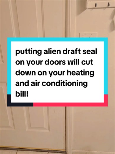 alien draft seal tape is the cheapest most aesthetic and most effective for sealing in heat or AC. #airconditioning #doorseal #savemoney #homeimprovement #tiktikshopcreatorpicks